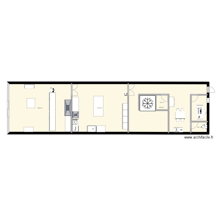 Gallus. Plan de 6 pièces et 142 m2