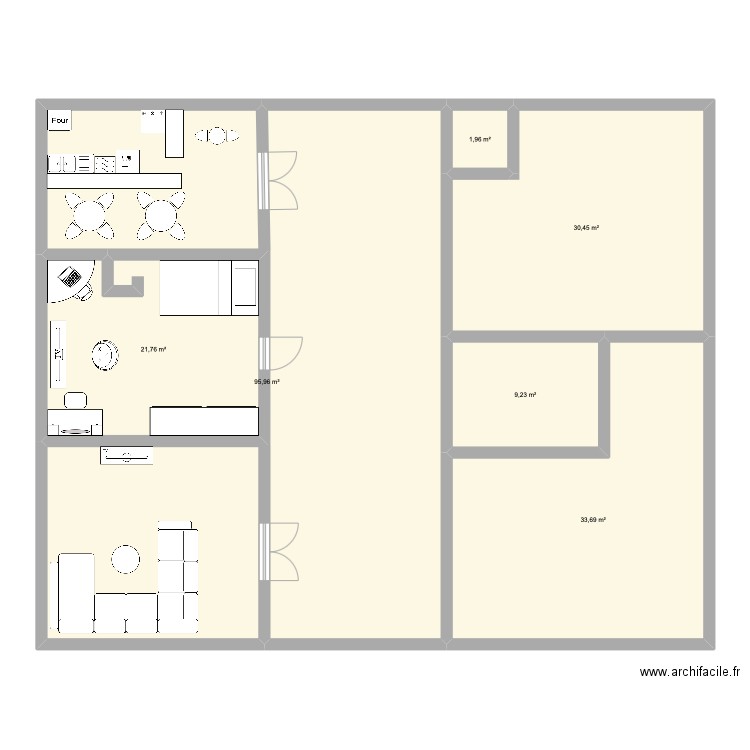 Maison Agathe Hadrien. Plan de 6 pièces et 193 m2