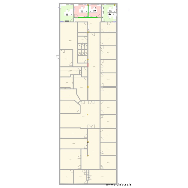 DR Etage Bat A V7b. Plan de 49 pièces et 674 m2