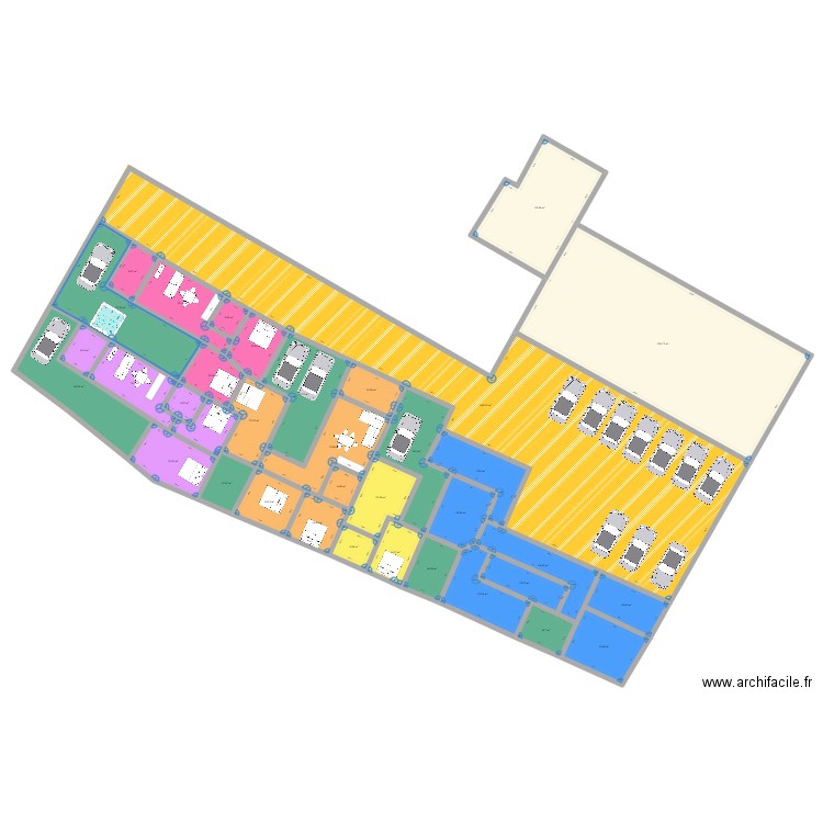 MAMY6. Plan de 36 pièces et 1425 m2