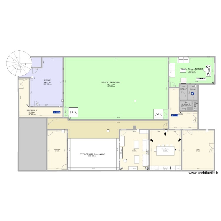 MVS STUDIO. Plan de 16 pièces et 508 m2