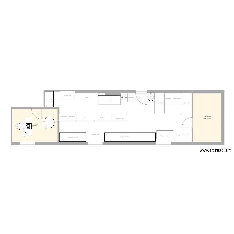 Eerie Proposition -Final. Plan de 2 pièces et 23 m2