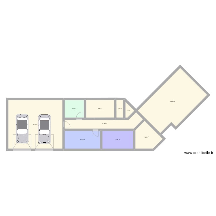 Plan V1. Plan de 10 pièces et 162 m2