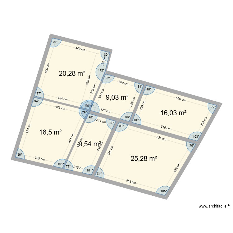 MAISON 4. Plan de 6 pièces et 99 m2