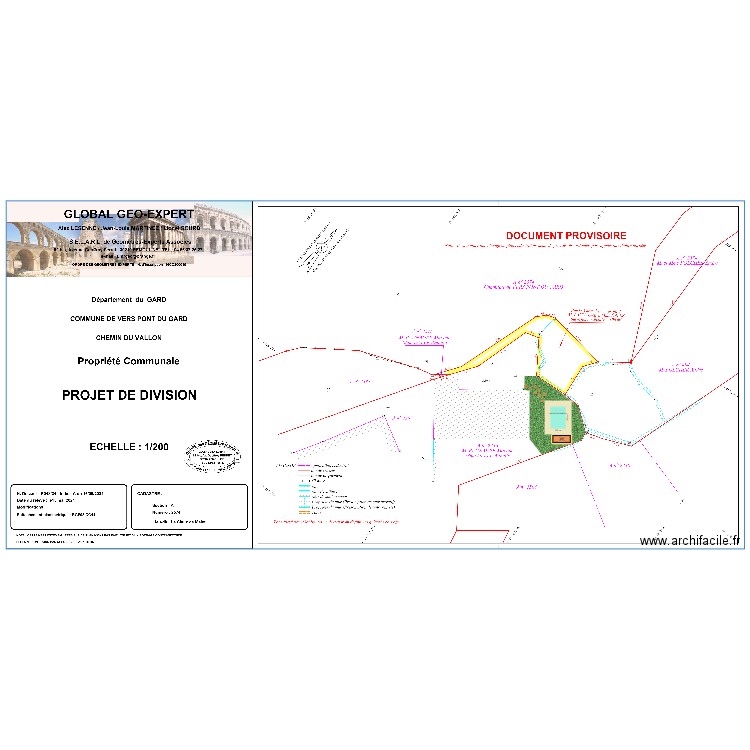 piscine parcelle 2256 v2. Plan de 1 pièce et 4 m2