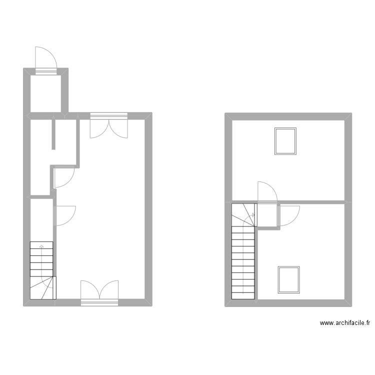 Guyomard. Plan de 7 pièces et 57 m2