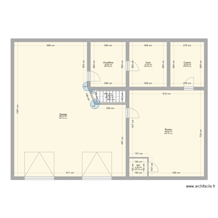 PLAN STREIFF M0295551 SOUS SOL. Plan de 7 pièces et 162 m2