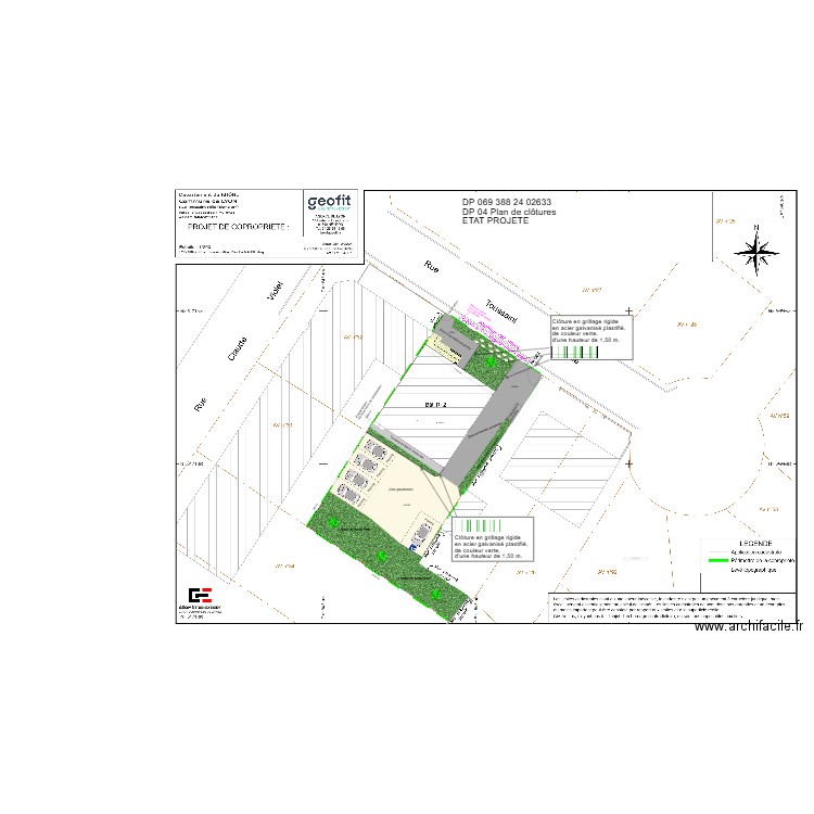 Plan de cloture 2 Lyon 8. Plan de 0 pièce et 0 m2