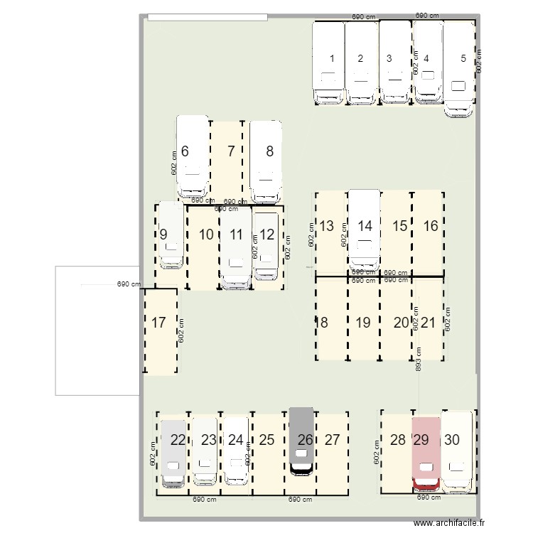 location caravannes hangars fermé ep5 NUMEROS. Plan de 1 pièce et 864 m2