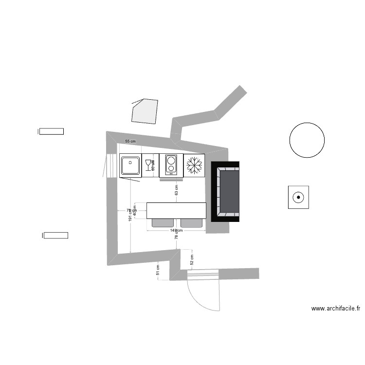 CUISINE IMPLANT 2. Plan de 0 pièce et 0 m2