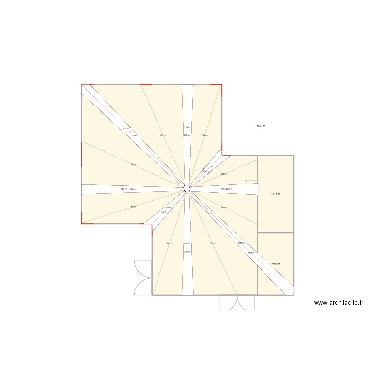 mariage guirlandes ++. Plan de 3 pièces et 162 m2