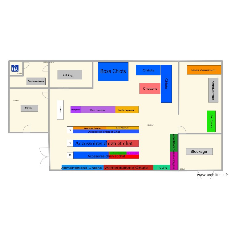 ZOO SERVICE. Plan de 6 pièces et 267 m2