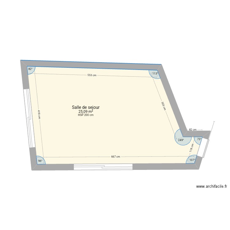 Rolando. Plan de 1 pièce et 25 m2