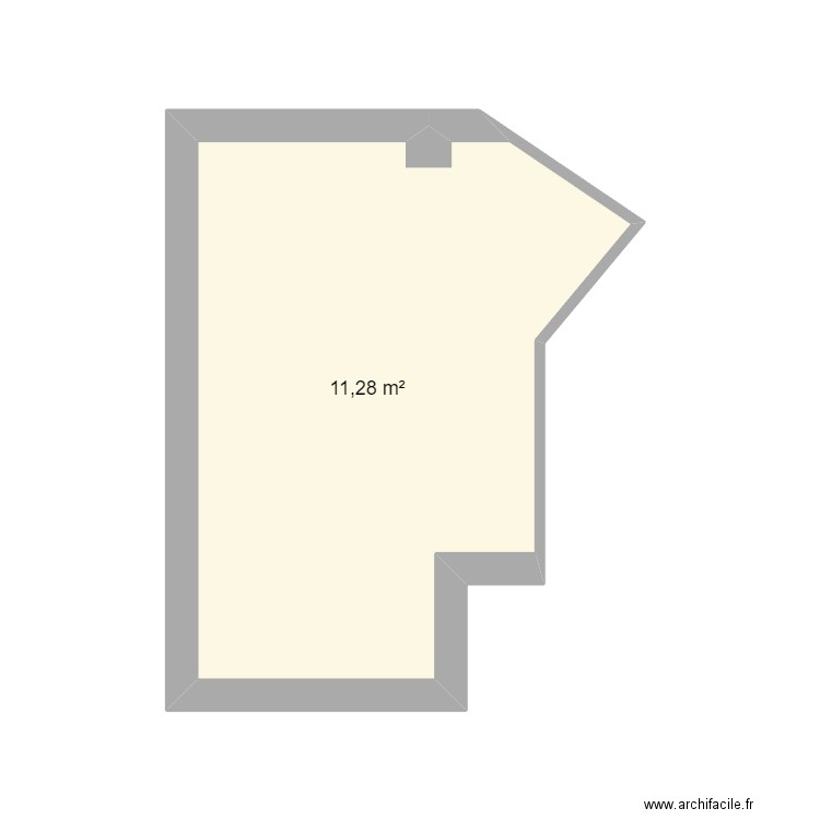 Paillet4. Plan de 1 pièce et 11 m2