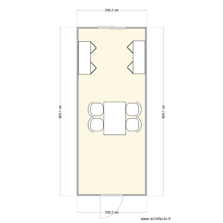 SOFRADI CHANTIER FELINES. Plan de 1 pièce et 14 m2