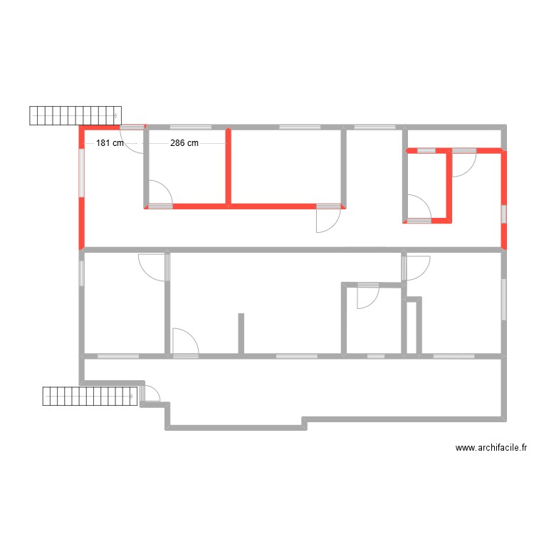 plan 2. Plan de 11 pièces et 123 m2