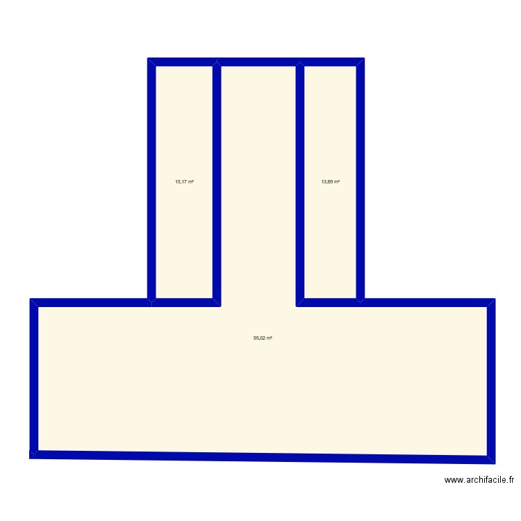 essai. Plan de 3 pièces et 124 m2