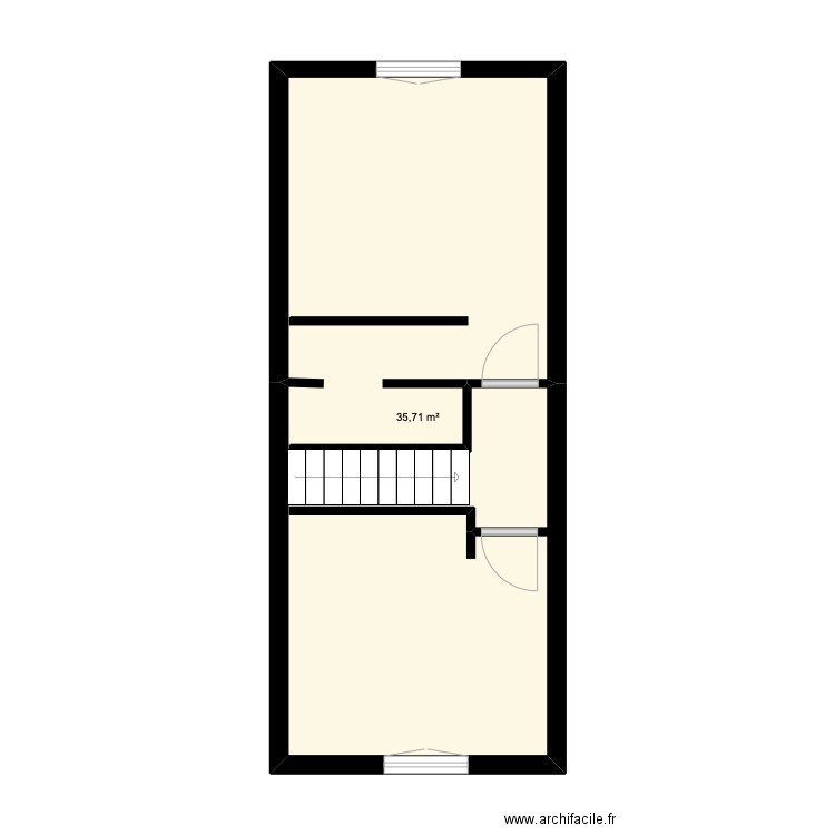 2EME. Plan de 1 pièce et 36 m2