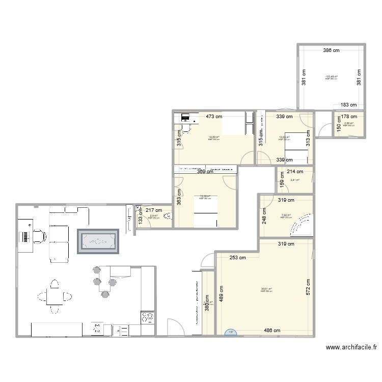 MA MAISON DU SUD PLAN GENERAL. Plan de 10 pièces et 104 m2