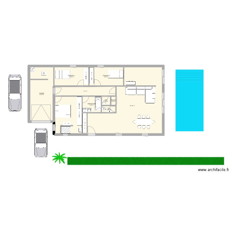 maison St orens. Plan de 10 pièces et 127 m2