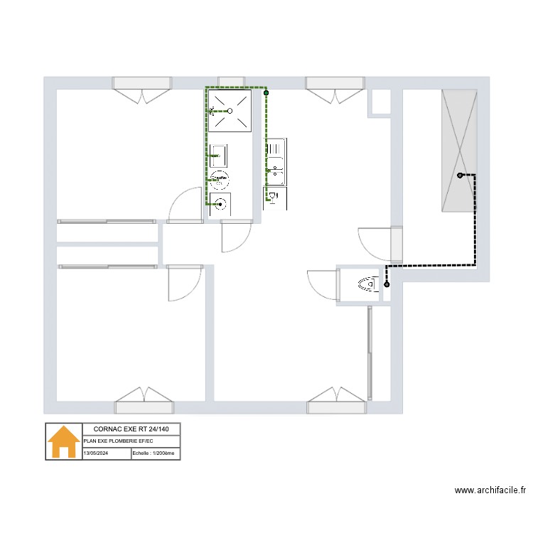 RT 24 - 140 Cornac L'Ormeau PLOMB R+1 EU/EV. Plan de 0 pièce et 0 m2