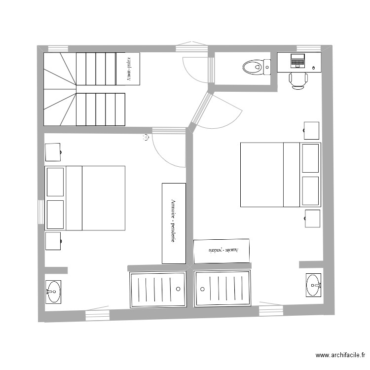 Etage. Plan de 0 pièce et 0 m2