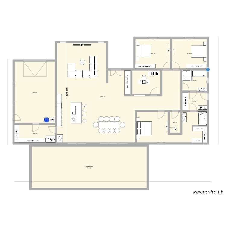 maison 2. Plan de 11 pièces et 377 m2