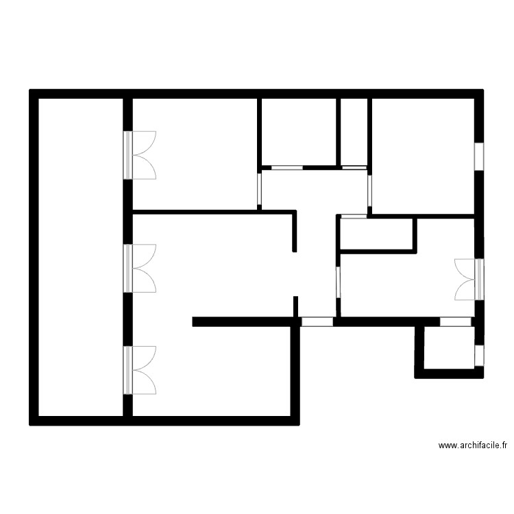 ROMBOURG. Plan de 8 pièces et 65 m2