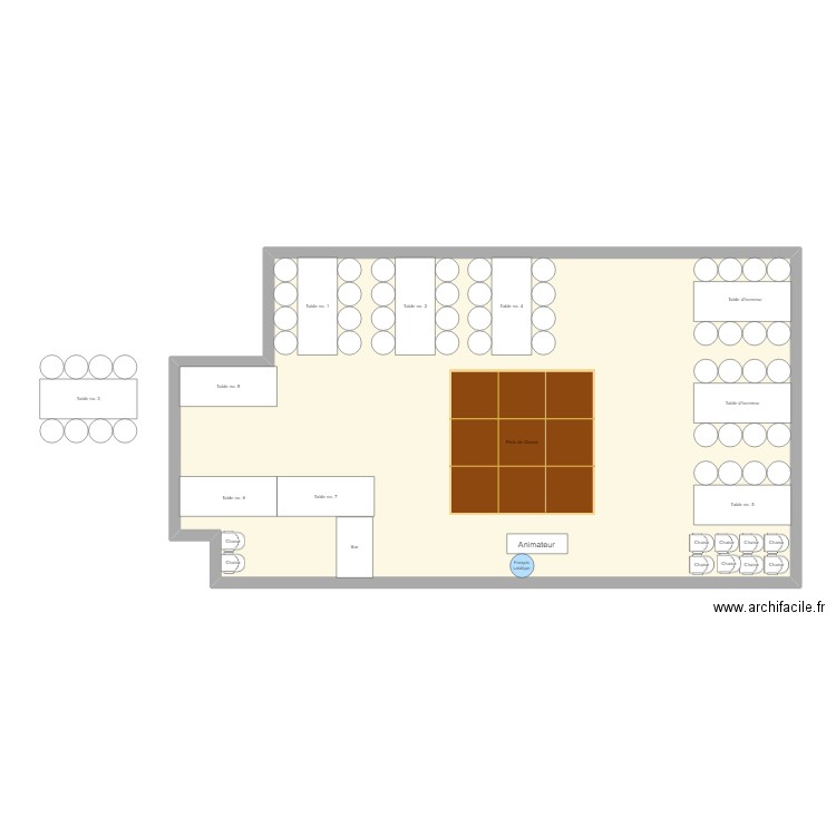 Mariage Claudia et Philippe. Plan de 1 pièce et 115 m2