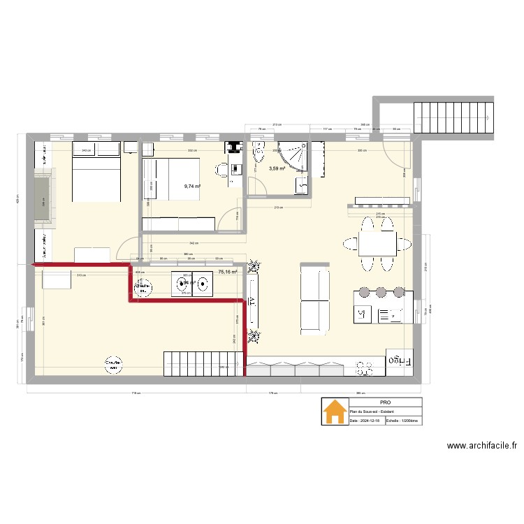 Entré extérieure 2214 Valcartier . Plan de 4 pièces et 92 m2