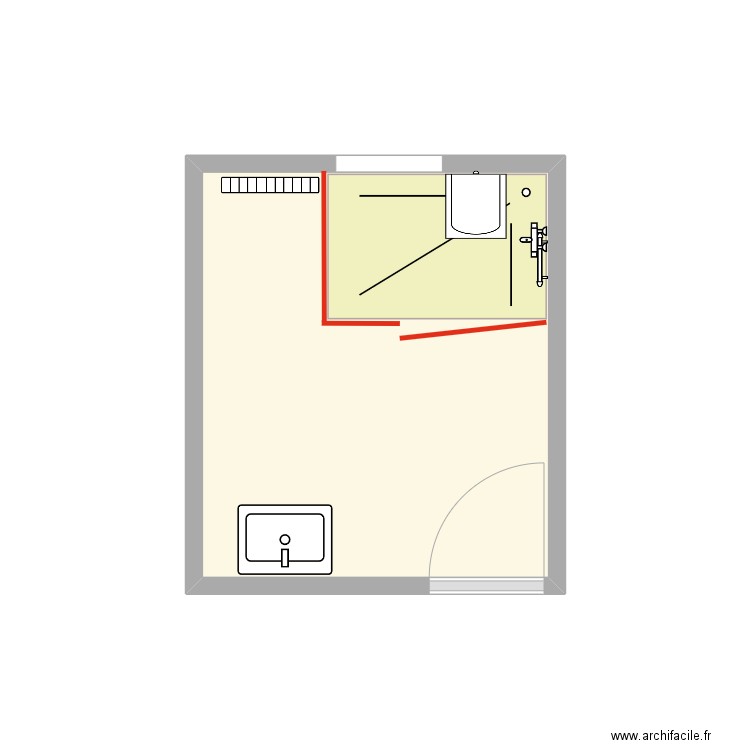 Projet_Four. Plan de 1 pièce et 5 m2