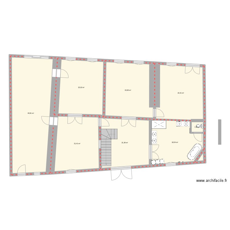 puymaurin2. Plan de 8 pièces et 170 m2