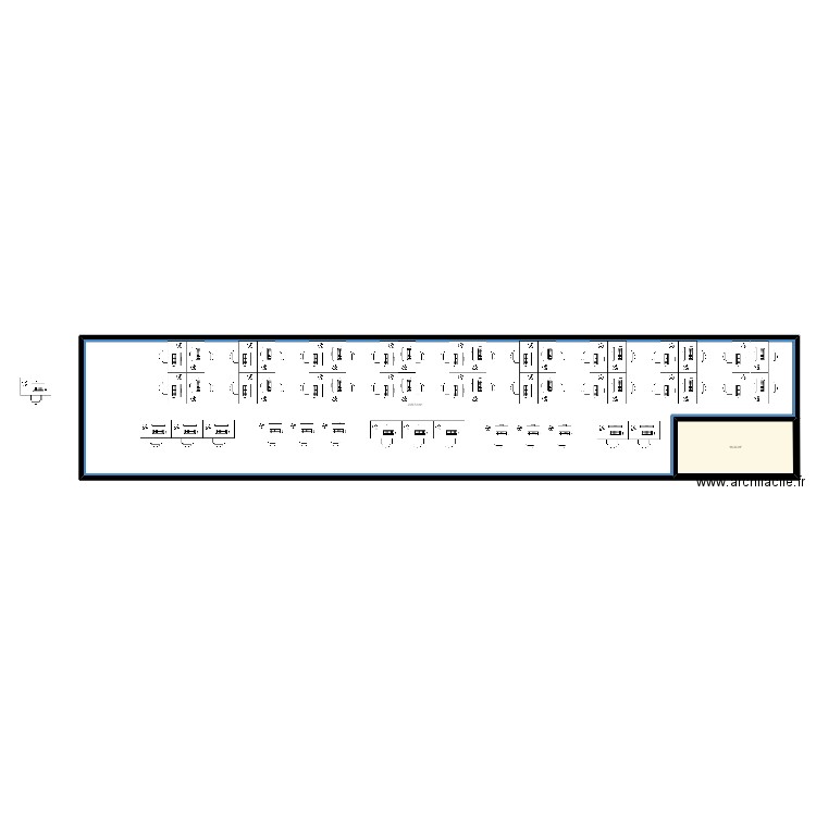 yamagutchi. Plan de 2 pièces et 242 m2