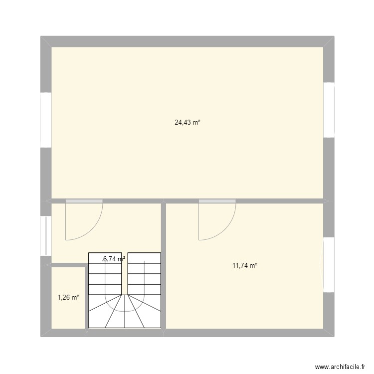 Maison Mantes. Plan de 4 pièces et 44 m2