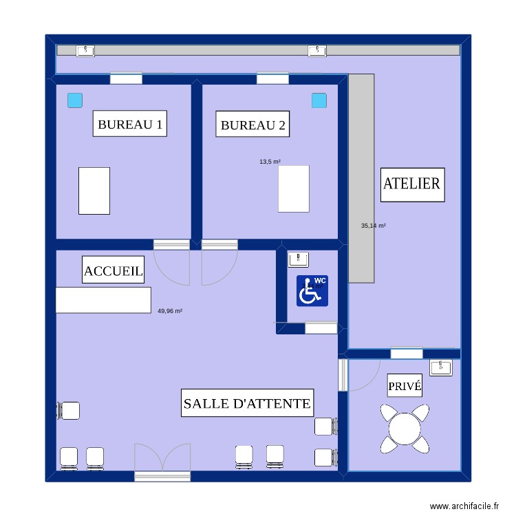 redon orthopédie. Plan de 4 pièces et 101 m2