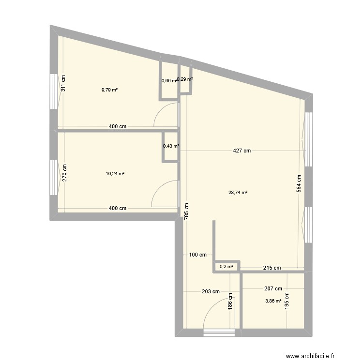 FORAZ LYON 8 ETAT DES LIEUX. Plan de 8 pièces et 55 m2