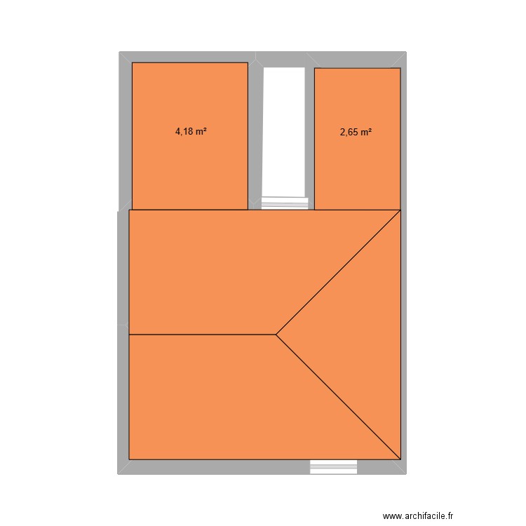 panaderia. Plan de 2 pièces et 7 m2