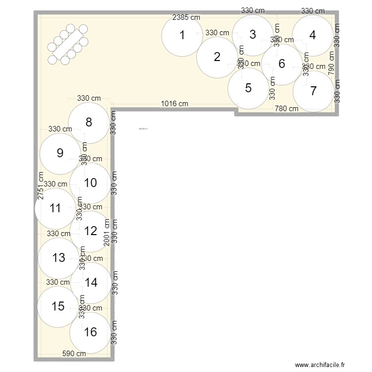 Plan mariage. Plan de 1 pièce et 300 m2