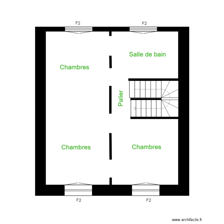 SOLHIA chaudron. Plan de 2 pièces et 84 m2