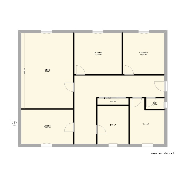 lescar vmc2flux + gainable. Plan de 9 pièces et 125 m2