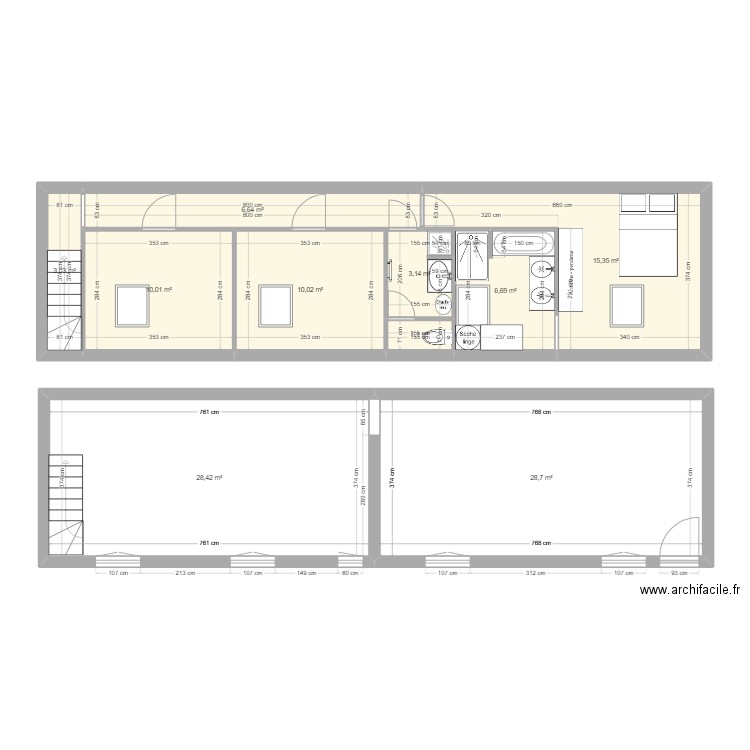 future appart 3. Plan de 10 pièces et 113 m2