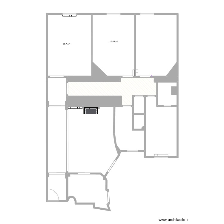 43Nollet - Plan. Plan de 20 pièces et 100 m2