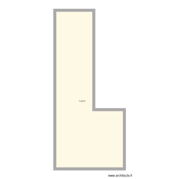 terrain1. Plan de 1 pièce et 71 m2