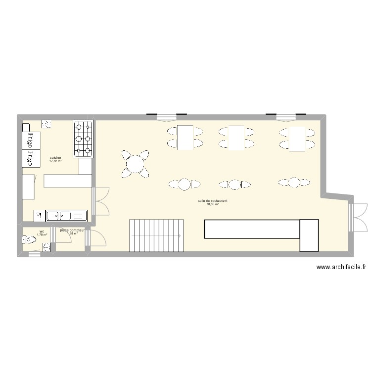 TEST. Plan de 4 pièces et 100 m2