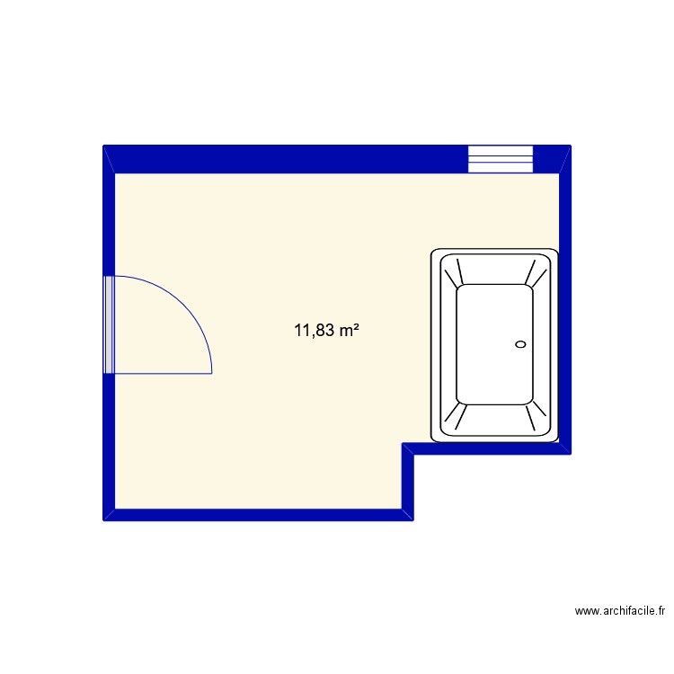 test1. Plan de 1 pièce et 12 m2