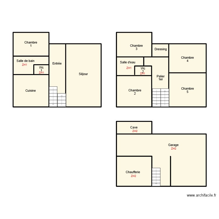 QUIMPER CUDONNEC. Plan de 14 pièces et 100 m2