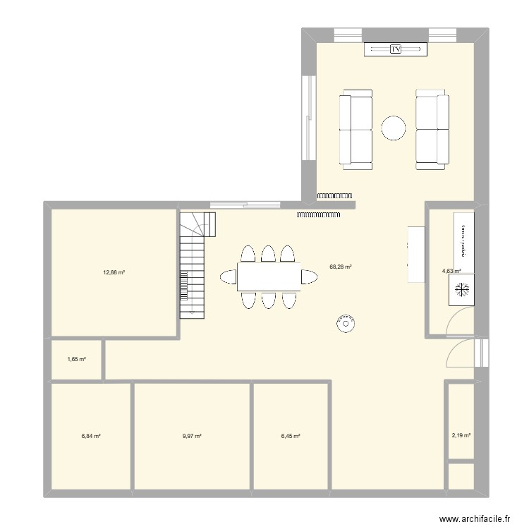 THOMAS PAQUIT BRIANT. Plan de 8 pièces et 113 m2