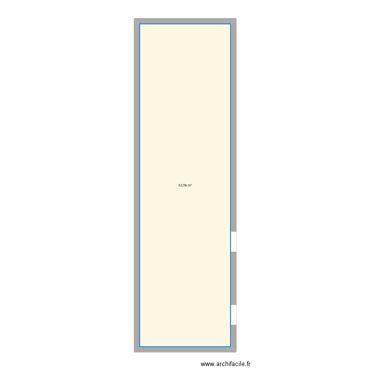 Criquetot. Plan de 1 pièce et 64 m2