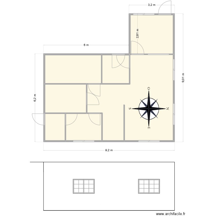 fromagerie 3. Plan de 8 pièces et 125 m2