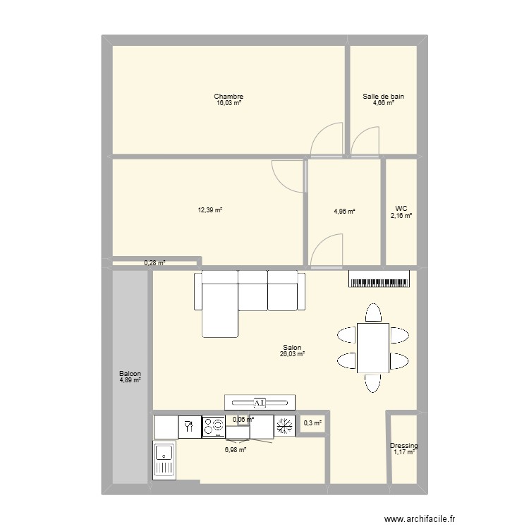 Plan de masse après rénovation. Plan de 12 pièces et 80 m2